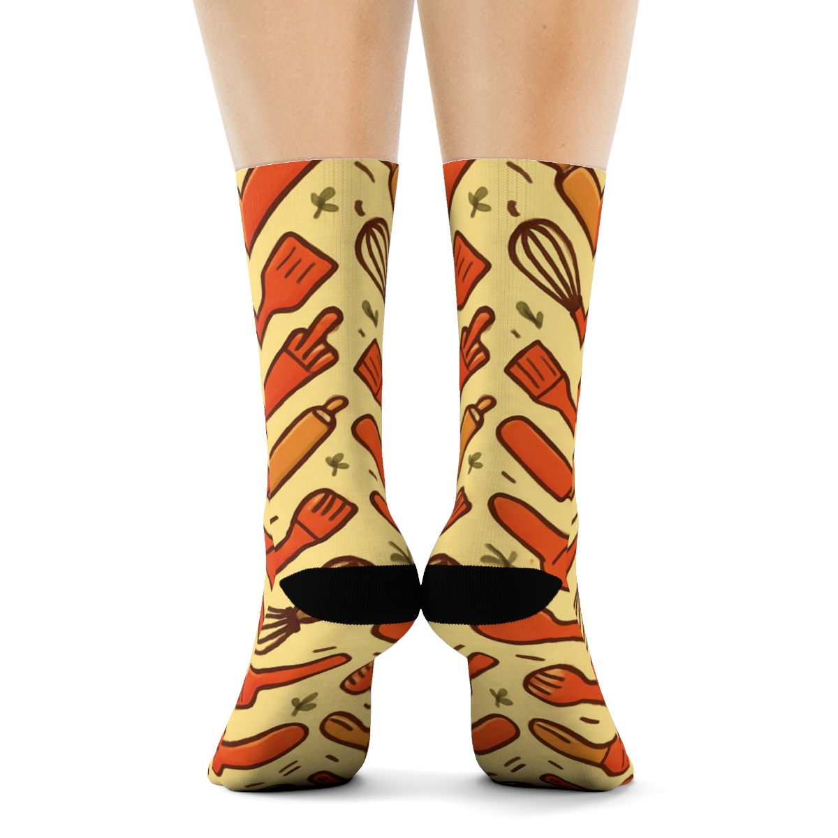 Baking Tool Chevron In Cook Style stylish athletic crew socksBaking Tool Chevron in Cook Style Crew Socks - Image 4