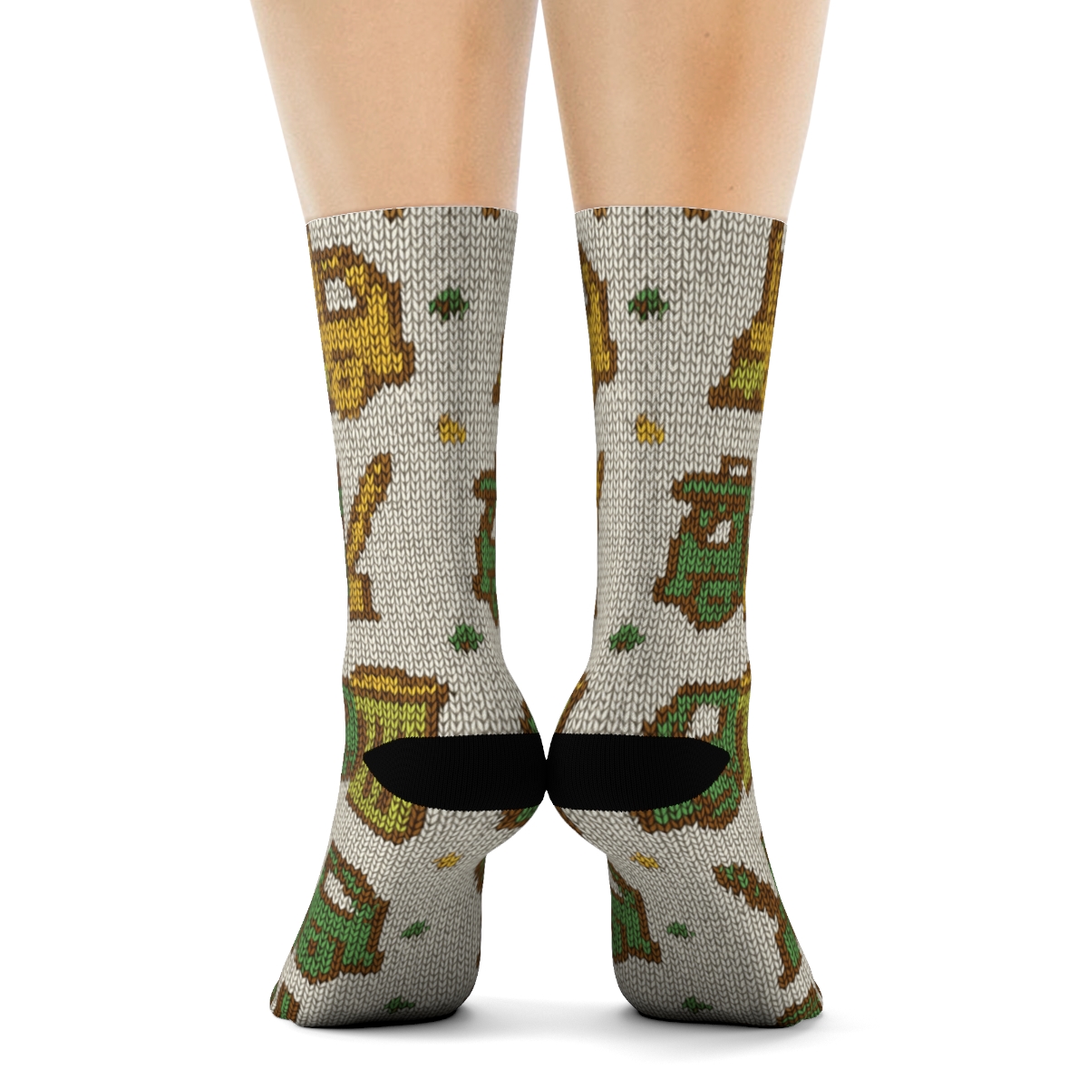 Knitted Illusion Patchwork For Garbage Collector Pride custom crew socks