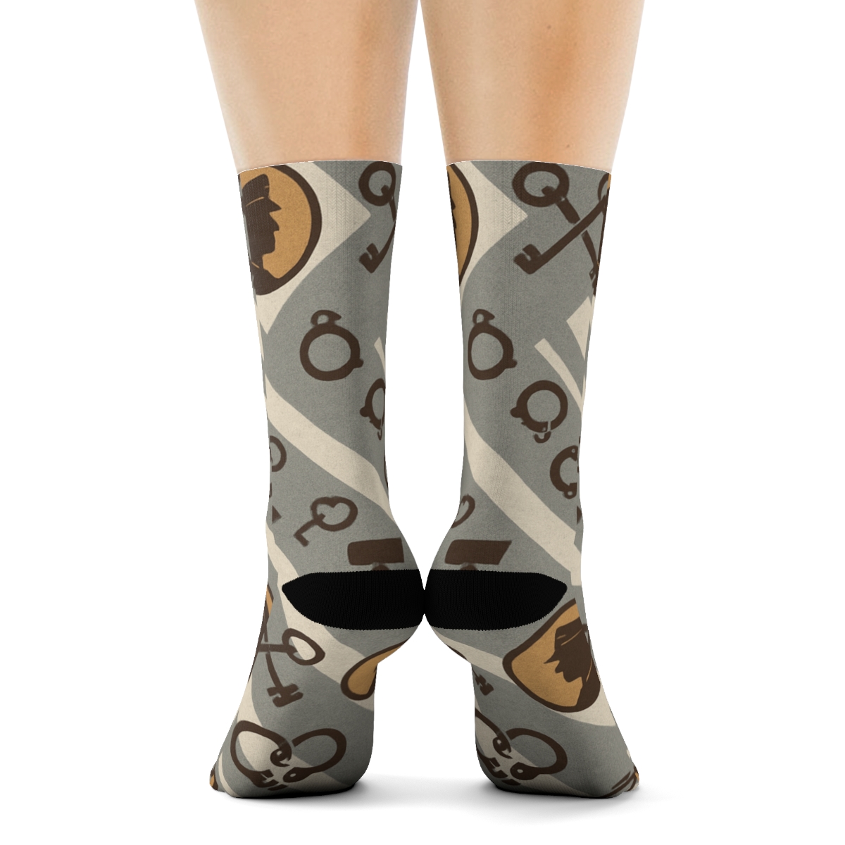 Prison Officer Grade Security Collage Stripe Tessellation premium sports crew socks