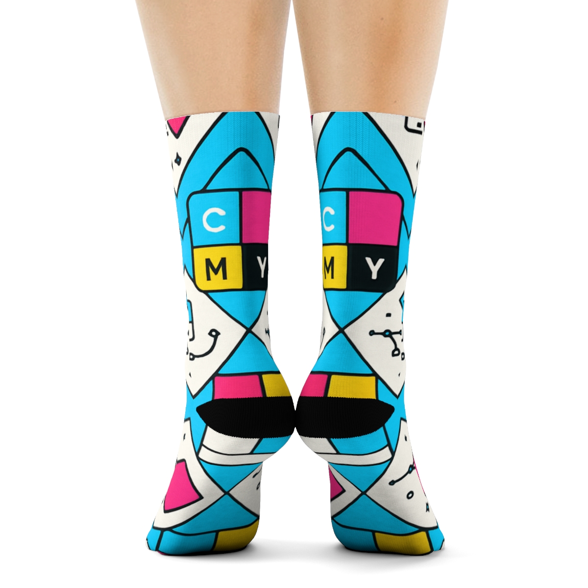 Graphic Designer Color Swatch Argyle Workshop unique graphic crew socks
