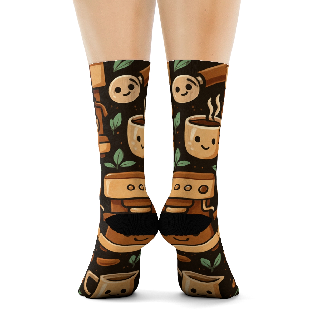 Caffeine Carnival Barista Tool Tessellation trendy patterned crew socks