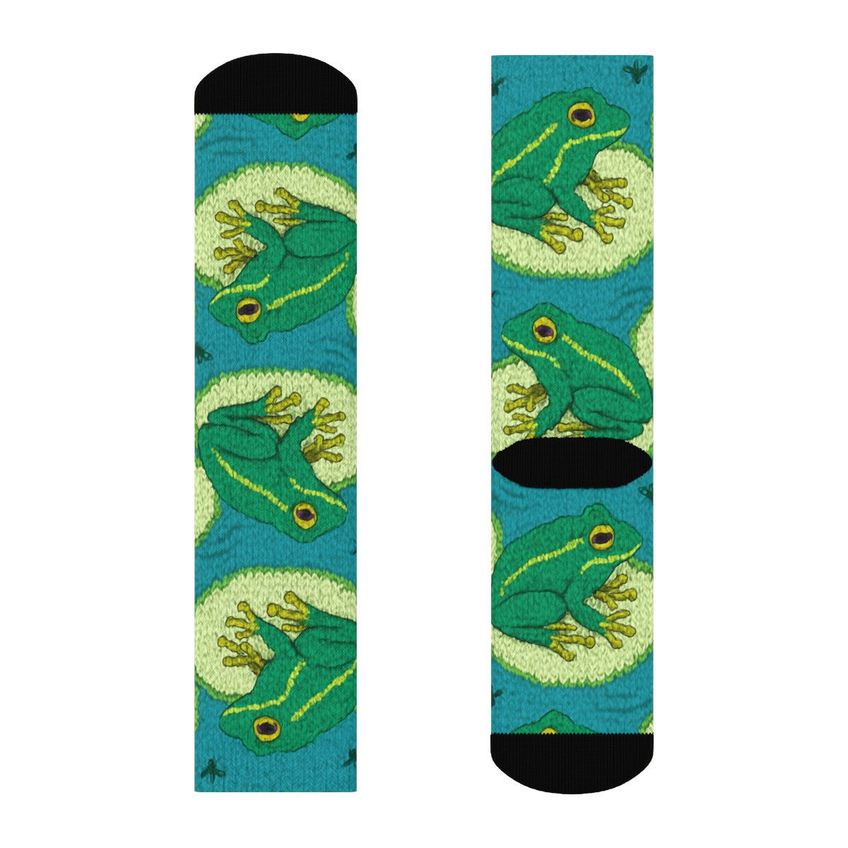 Lily Pad Lattice soft everyday crew socks