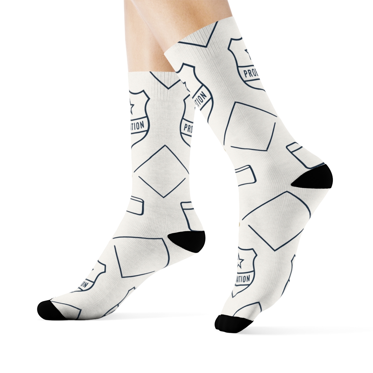Justice Lattice For The Probation Officer trendy patterned crew socks