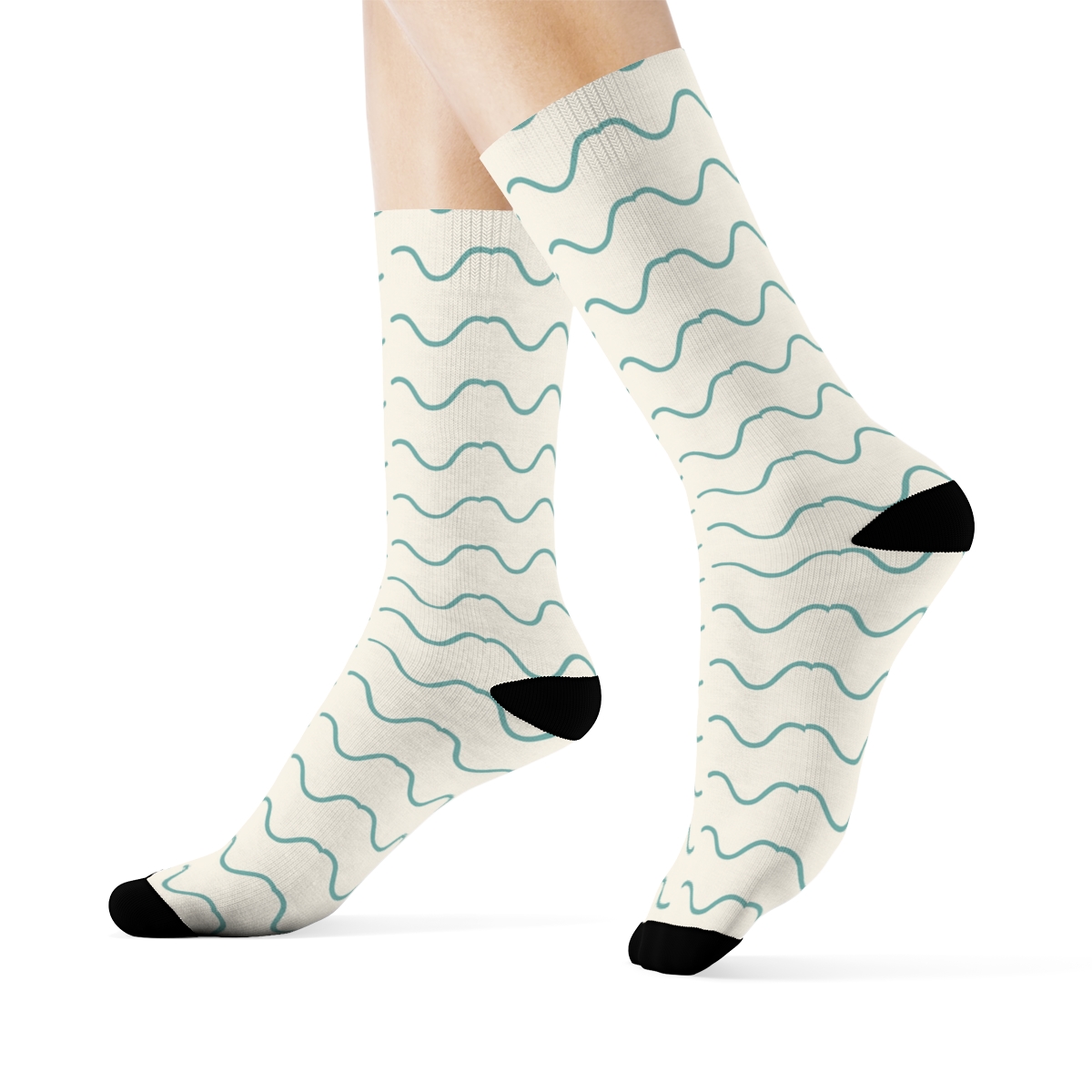 Wave Thread Repeat trendy patterned crew socks