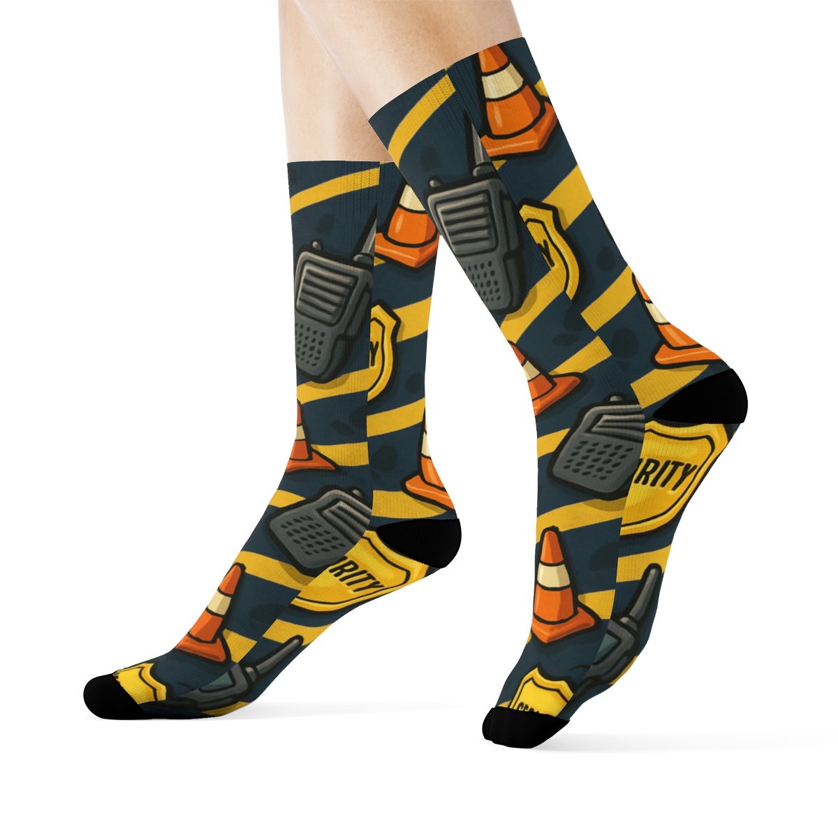 Caution Tape Bandana For Security Guard personalized crew socks