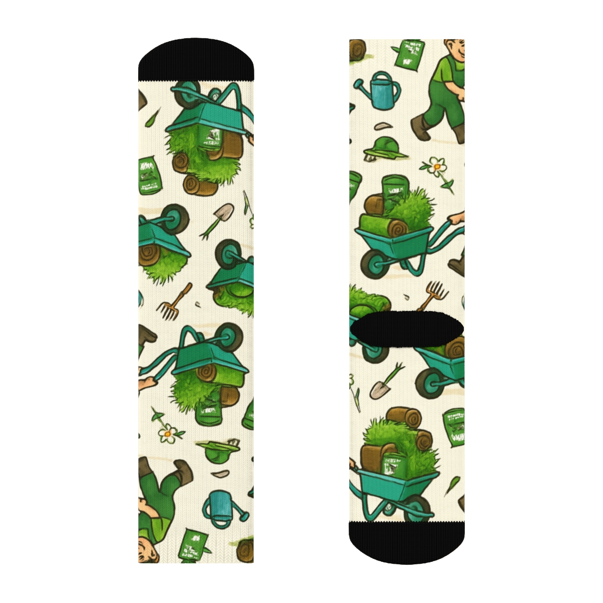 Wheelbarrow Parade, Groundskeeper Edition designer printed crew socks