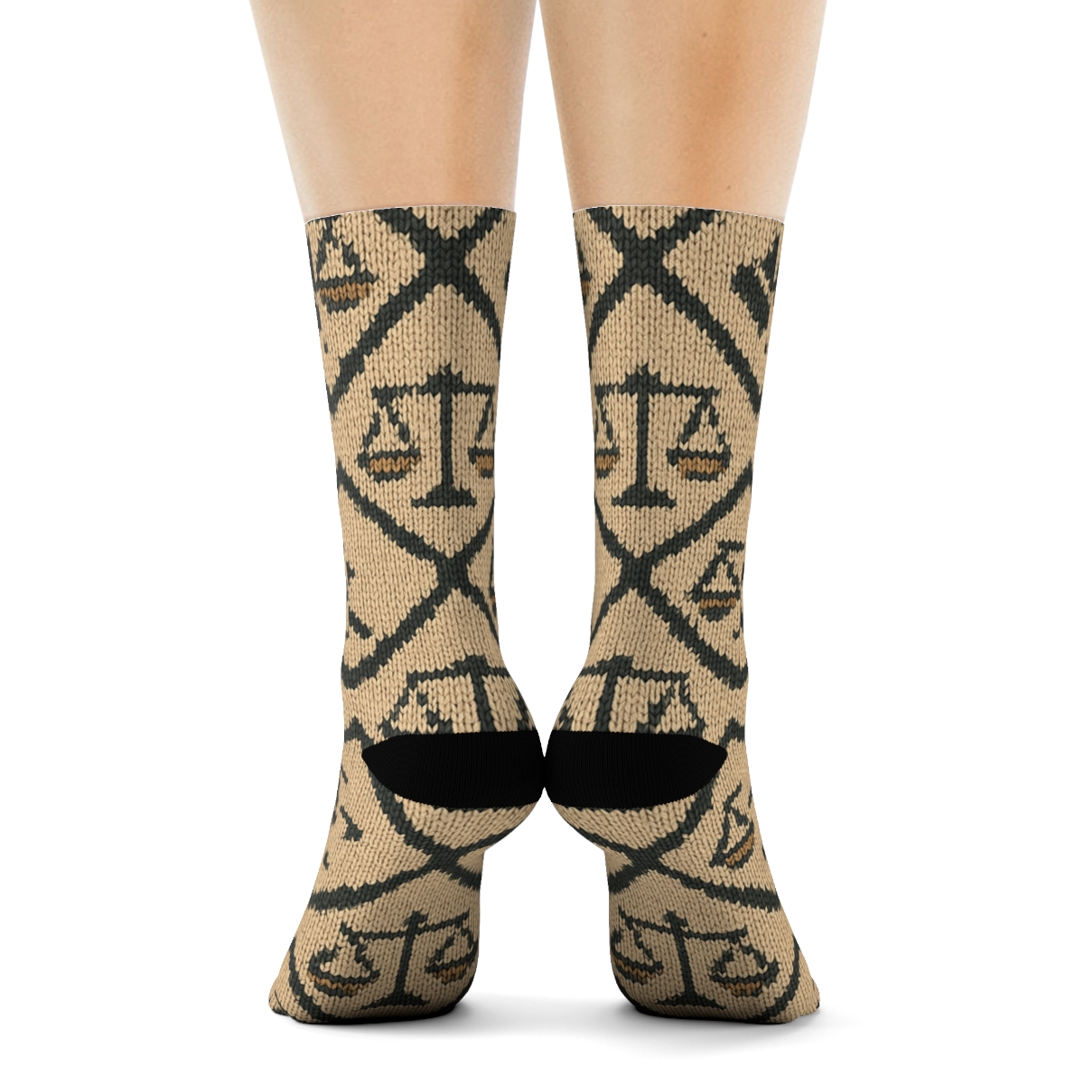 Courtroom Weave Judge Pattern stylish athletic crew socks