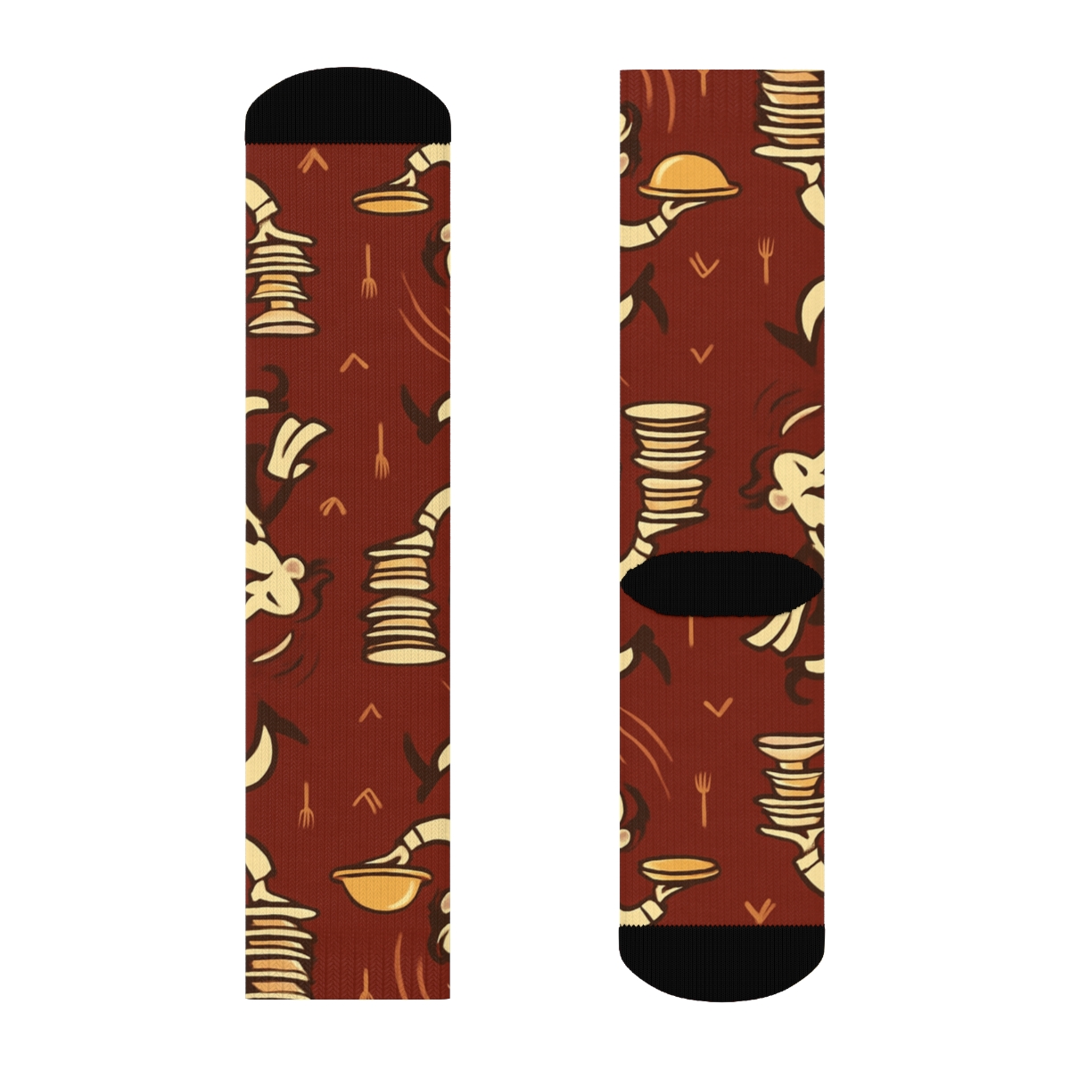 Waiter Juggling Plates Tessellation stylish athletic crew socks