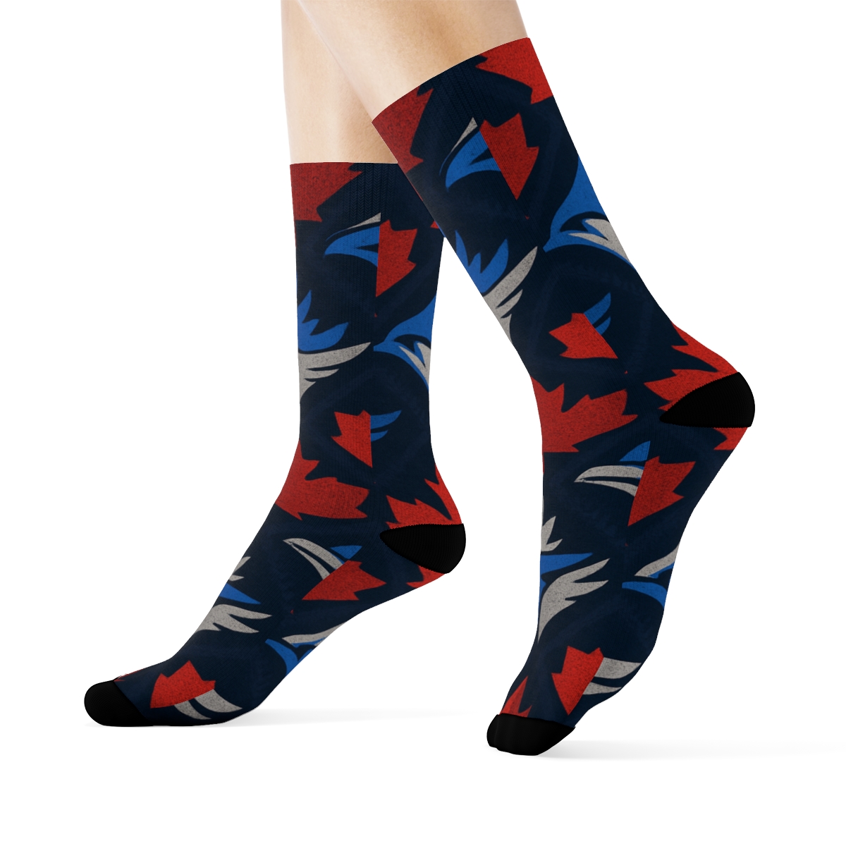 Blue Jays Chevron Stadium Repeat designer printed crew socks