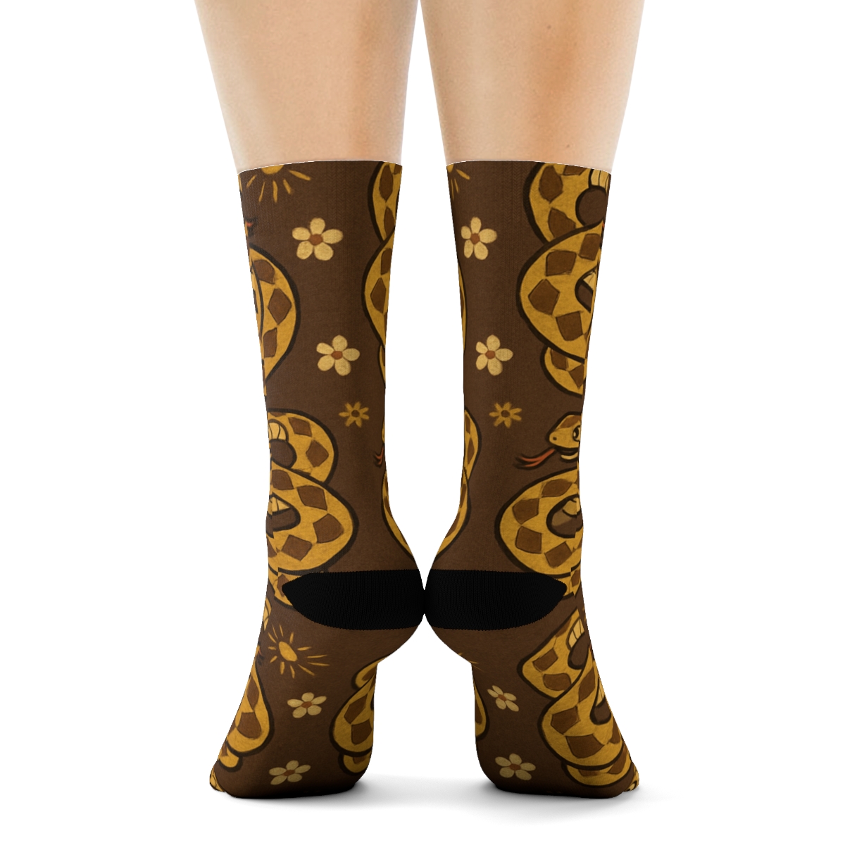 Coiled Snake Desert Bandana Tessellation personalized crew socks