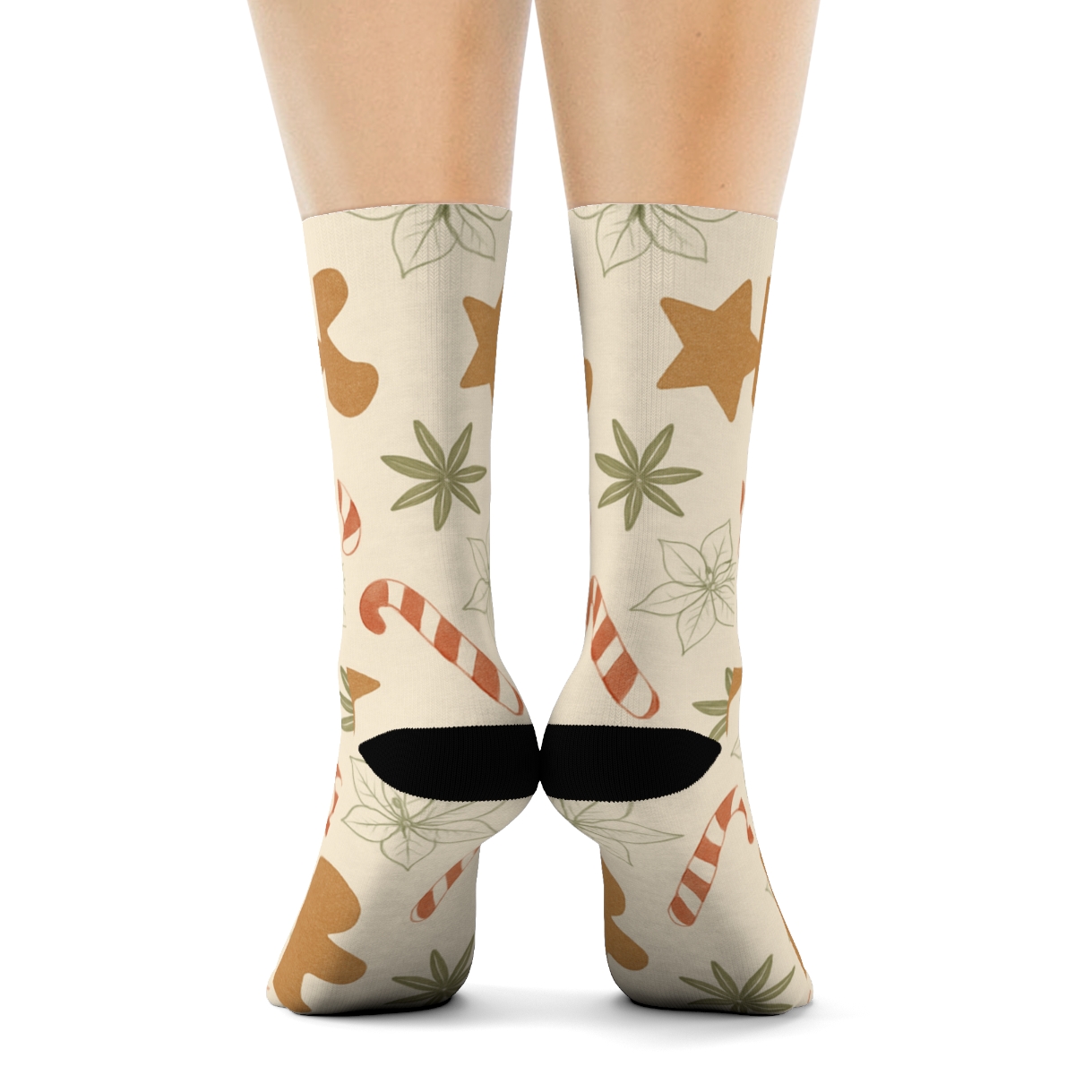 Gingerbread Ornament Scatter personalized crew socks