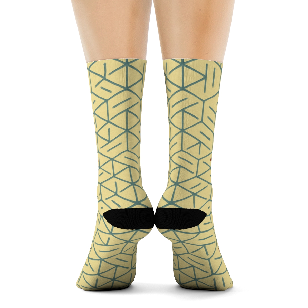 Calm Hex Pinwheel custom crew socks