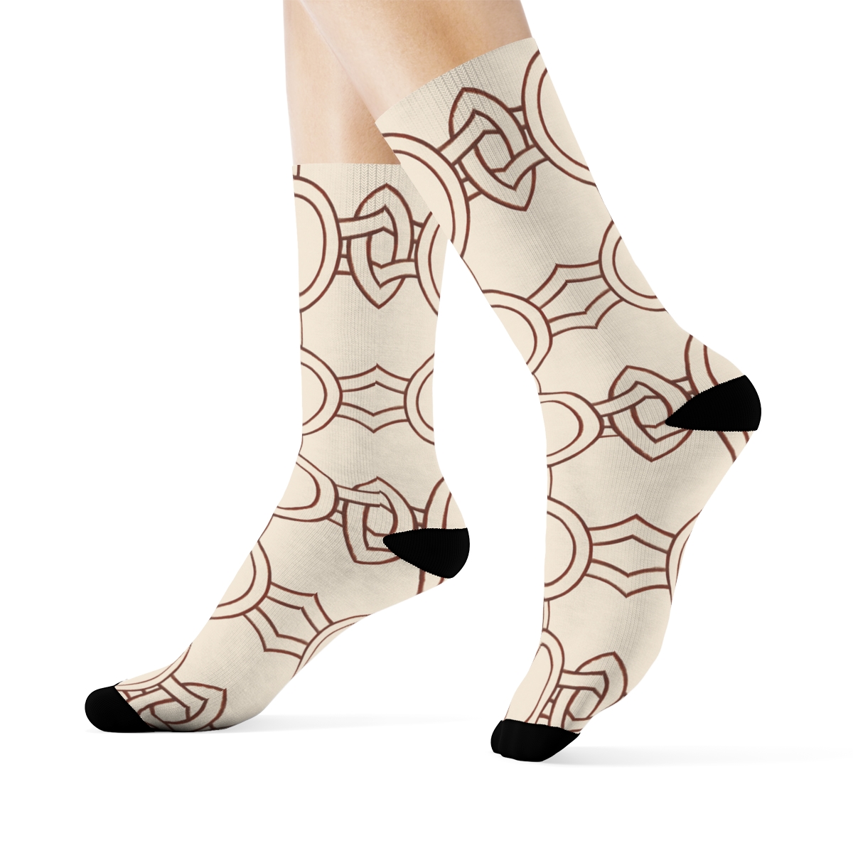 Orbit Chain Tessellate stylish athletic crew socks