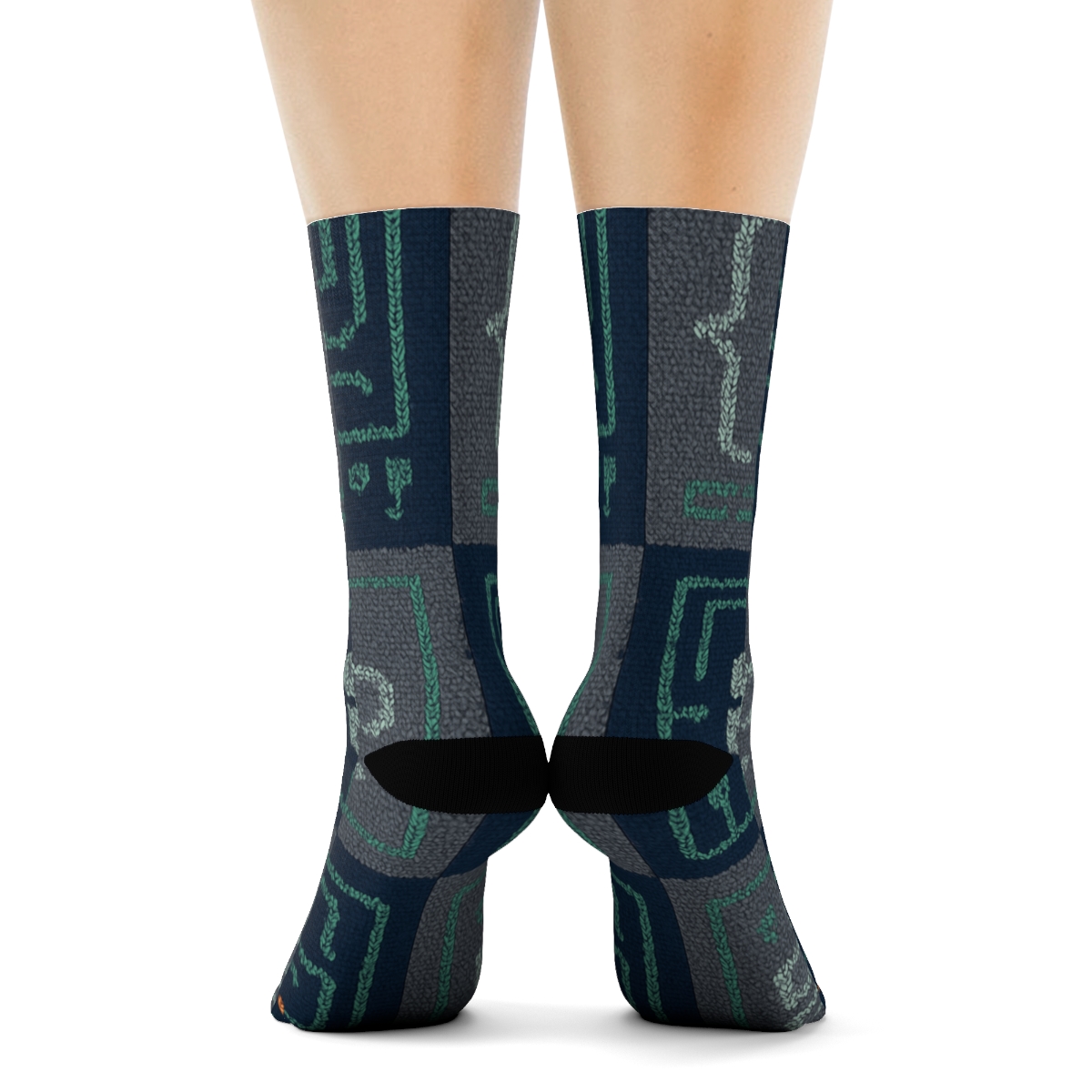 Knitted Circuit Lattice For Software Developer personalized crew socks