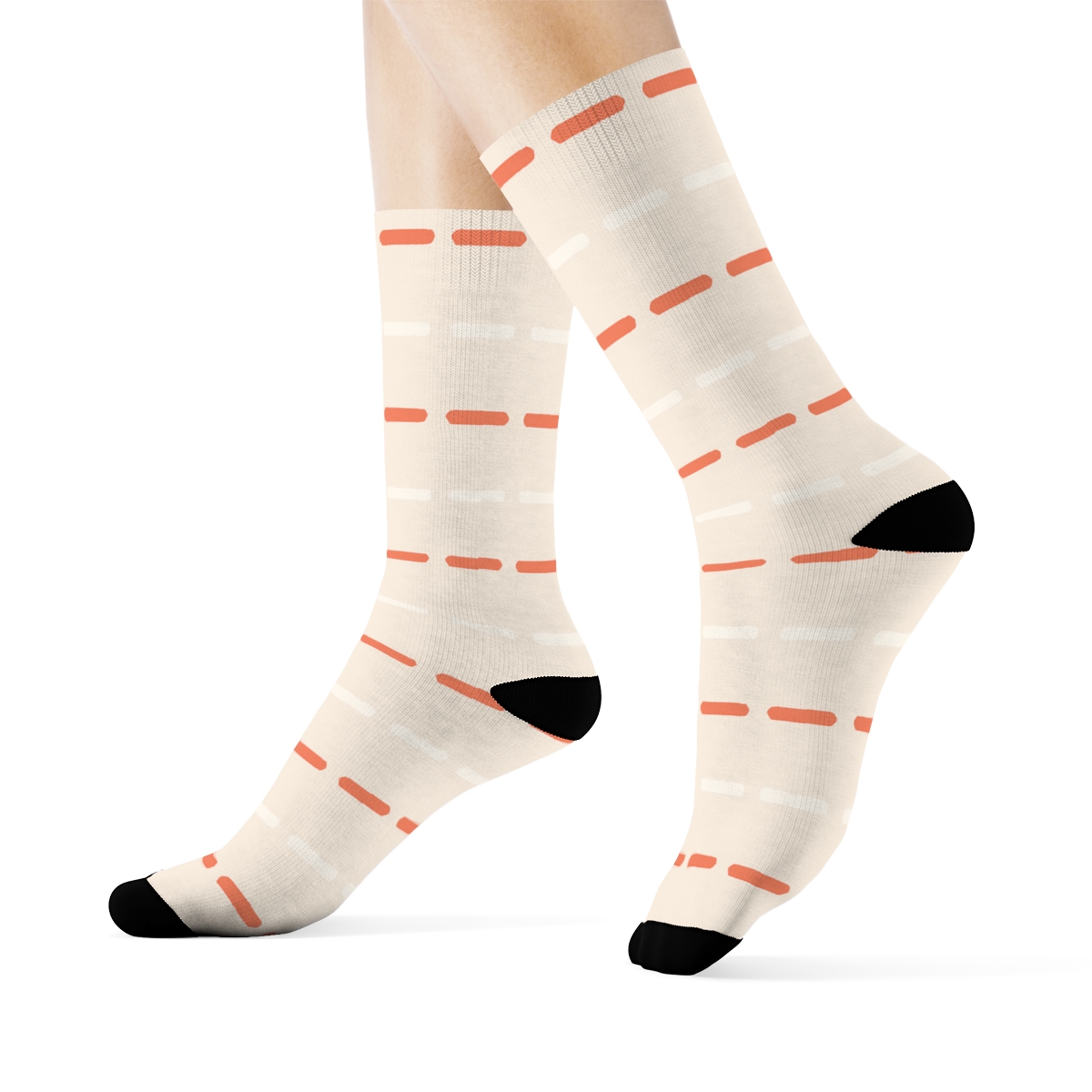 Even Dash Sequence custom crew socks