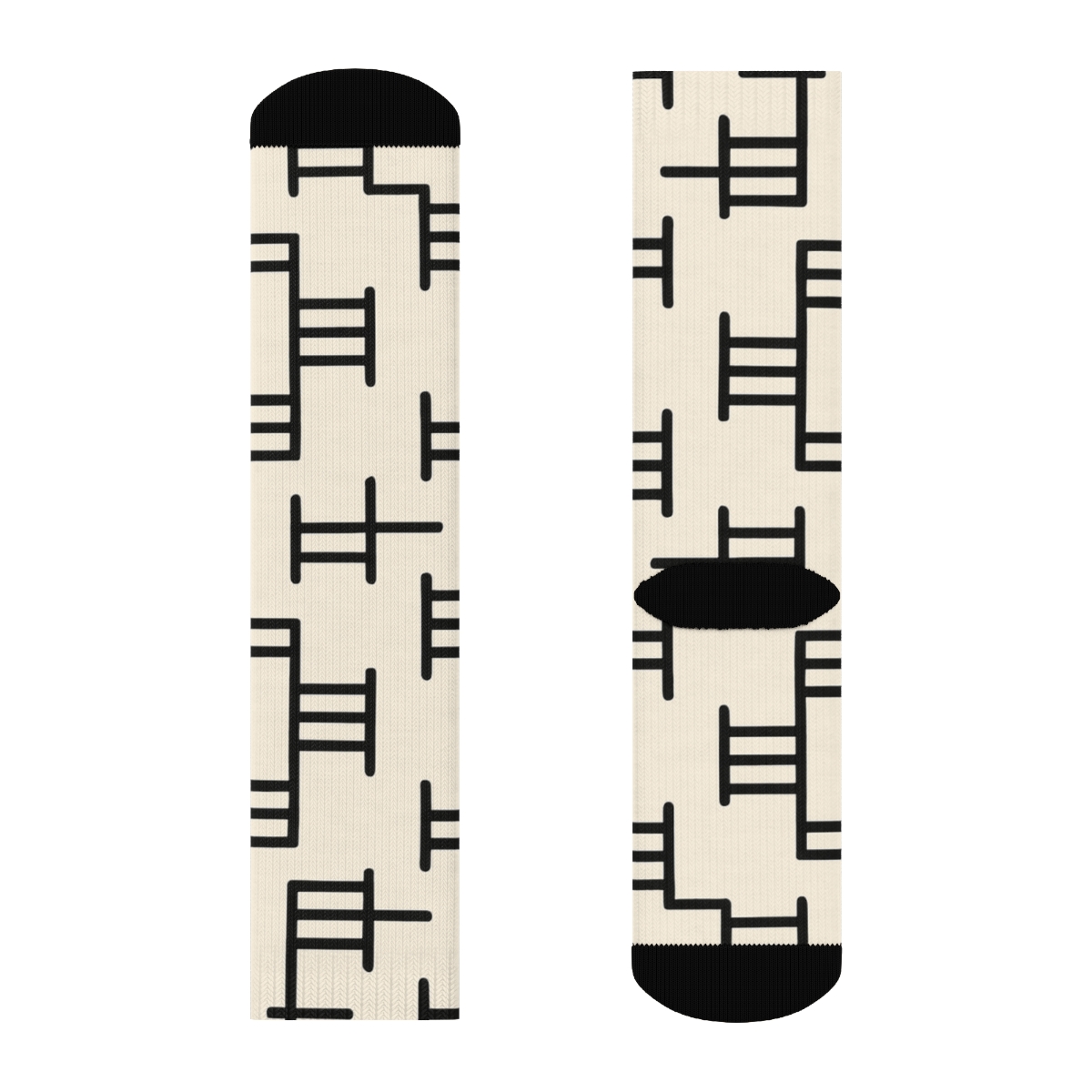Fine Ladder Shift unique graphic crew socks
