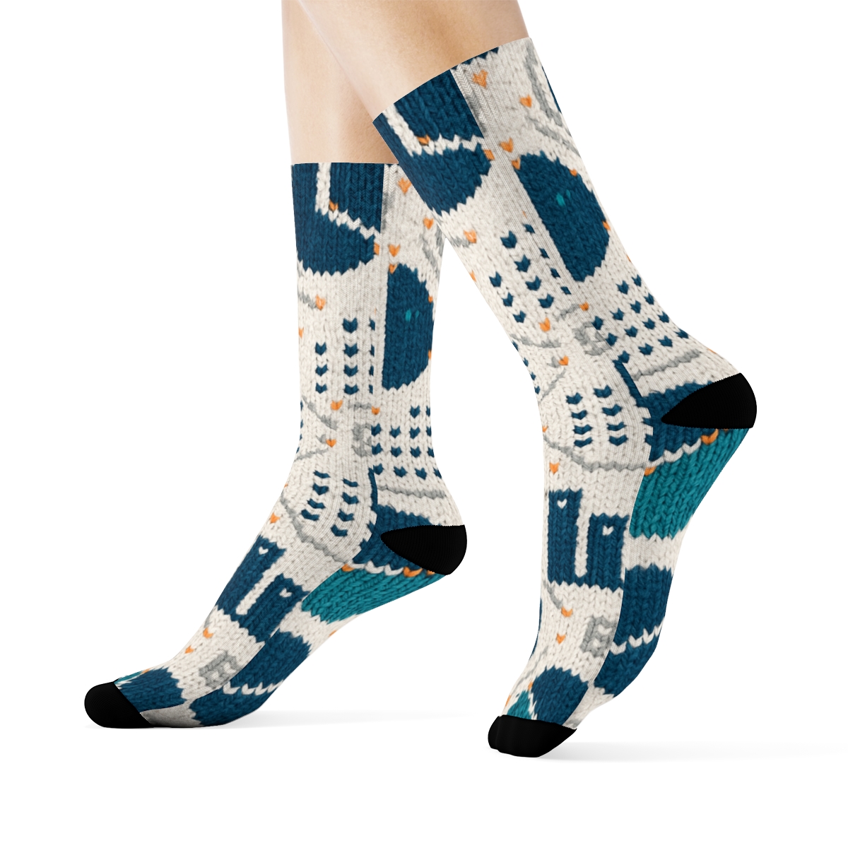 Knit Illusion Data Analyst Chart Lattice personalized crew socks