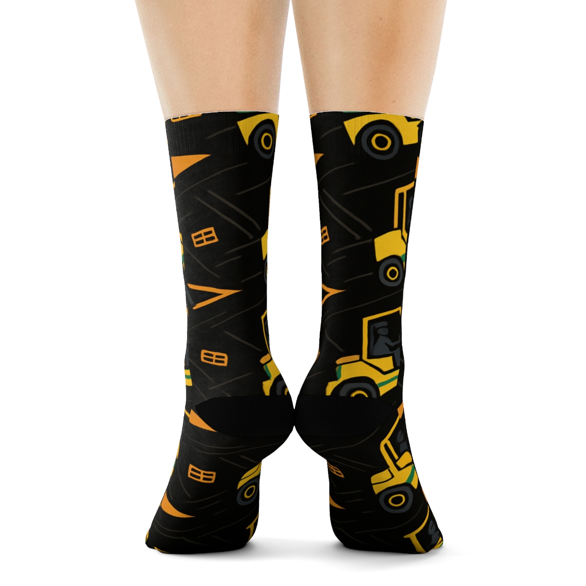 Loading Dock Parade Pattern With Forklift Operator personalized crew socksLoading Dock Parade Pattern with Forklift operator Crew Socks - Image 4