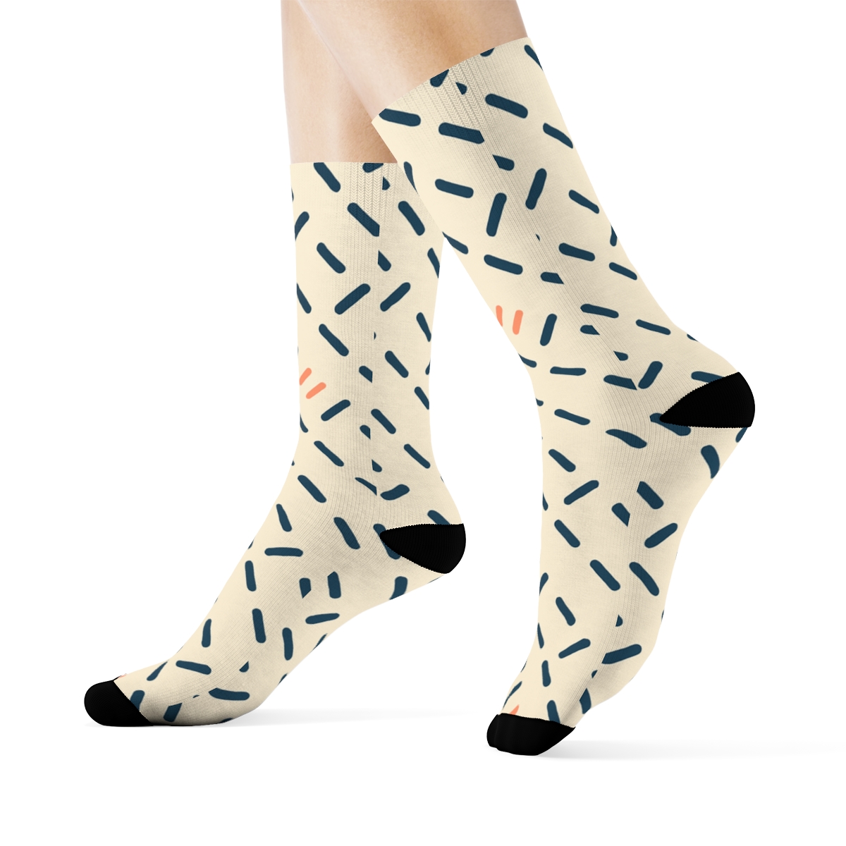 Comet Tail Dash Sequence premium sports crew socks