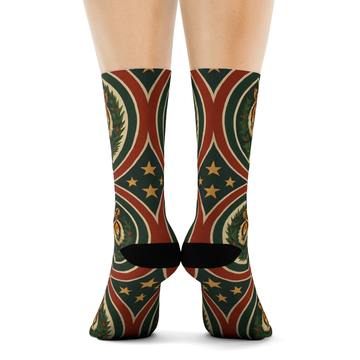 Tiger Noel Concentric Stripes comfortable cotton crew socks