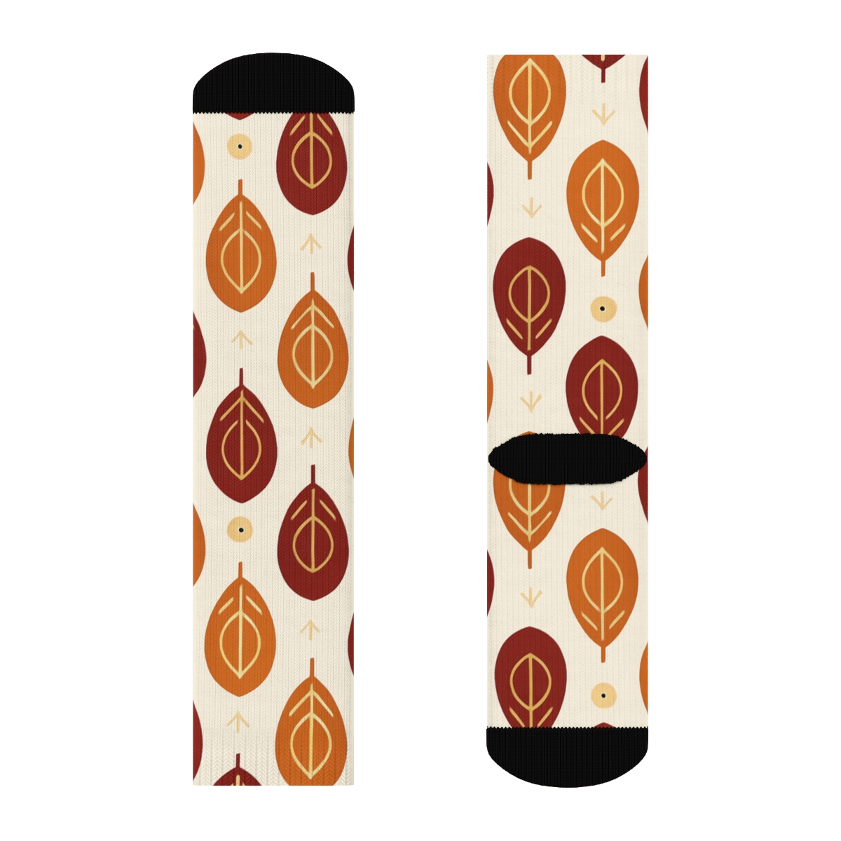 Minimal Grid Feathers In Turkey Style unique graphic crew socks