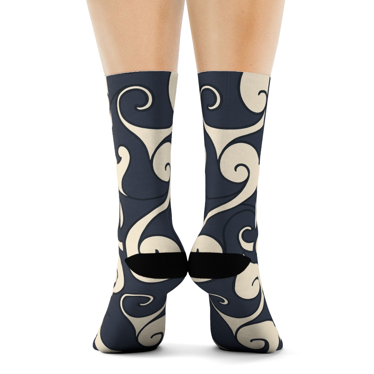 Interlocking Teardrop Tessellation stylish athletic crew socks