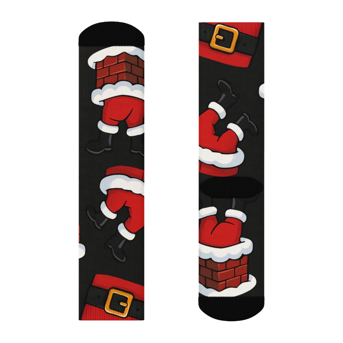 Belted Chimney Parade With Santa trendy patterned crew socks