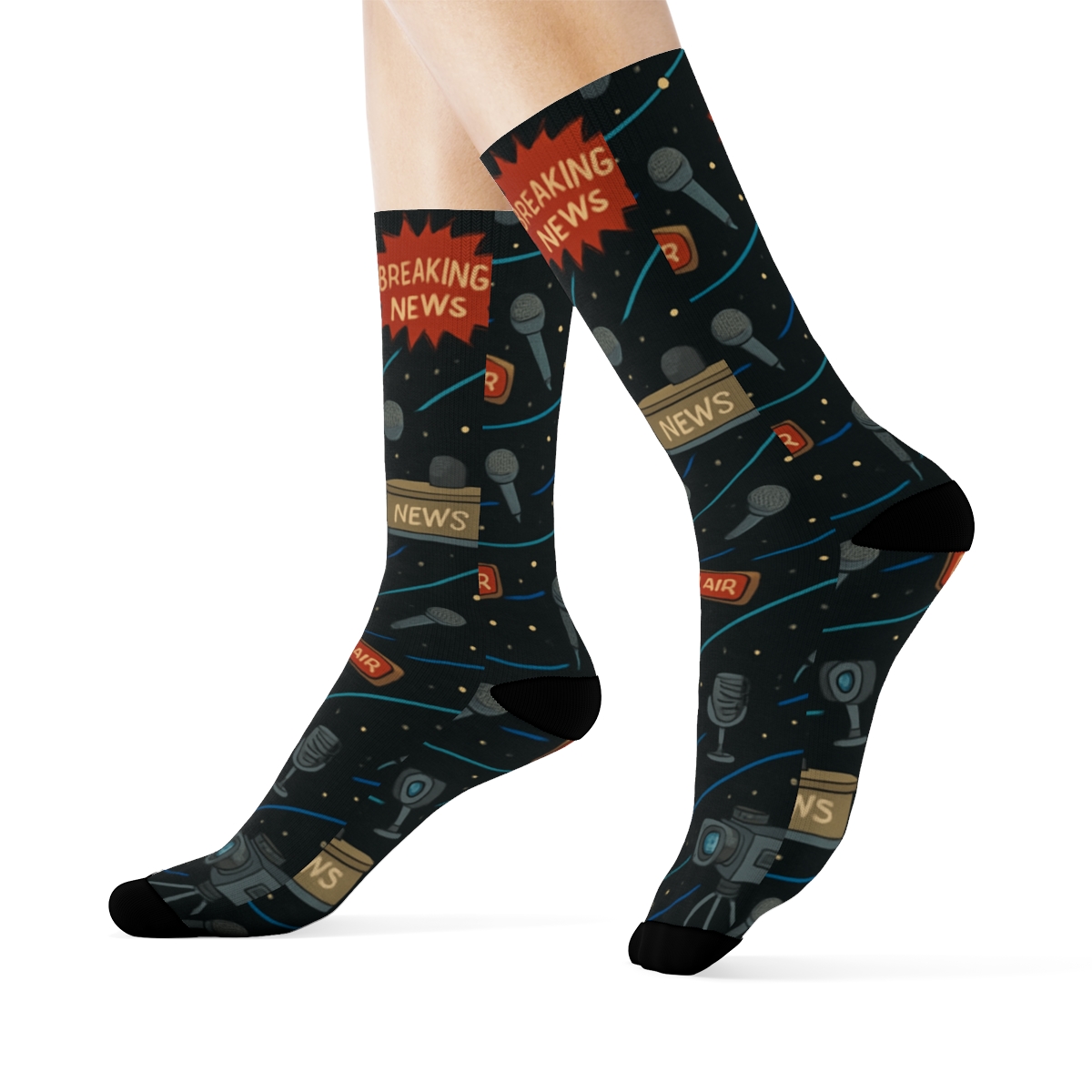 Studio Ticker Constellation Pattern News Anchor trendy patterned crew socksStudio Ticker Constellation Pattern news anchor Crew Socks - Image 3