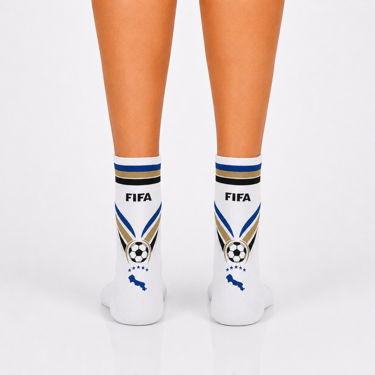 Unisex FIFA 2026 Curaçao Soccer Fan Sports Themed SocksUnisex FIFA 2026 Curaçao Soccer Fan Sports Themed Socks - Image 4