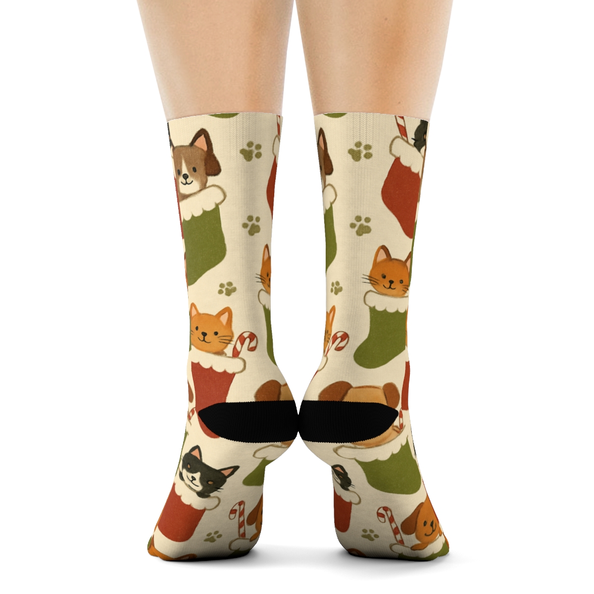 Holiday Pet Stocking Repeat trendy patterned crew socks