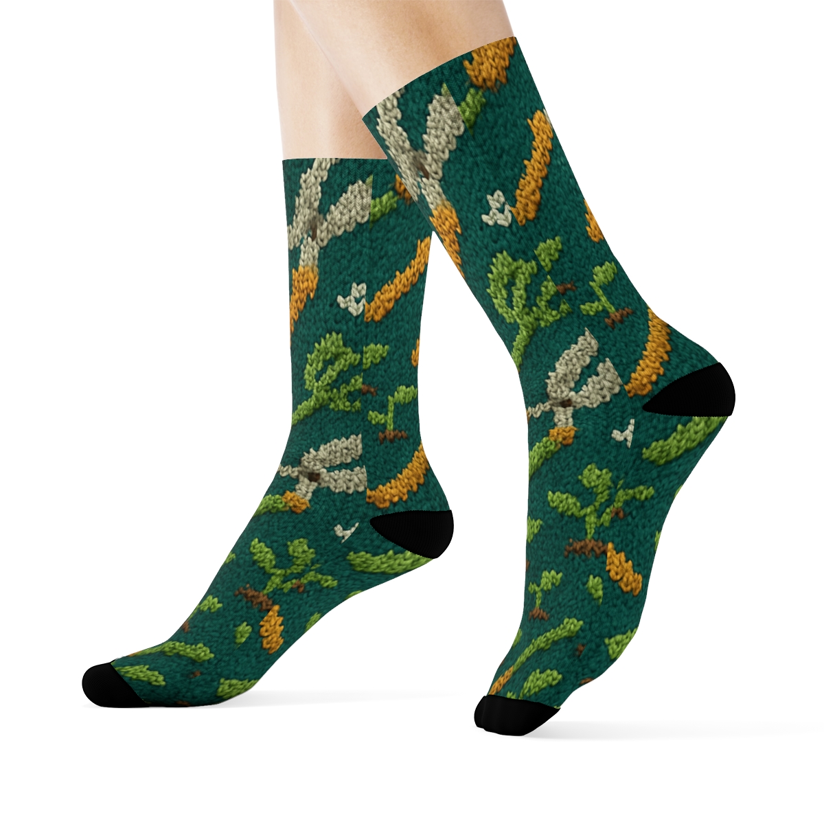 Knitted Illusion Tool Tiling, Landscaper Edition custom crew socks