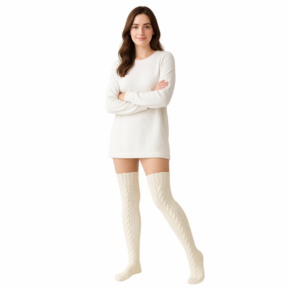 Pack Of 2 Women High Socks Over the Knee