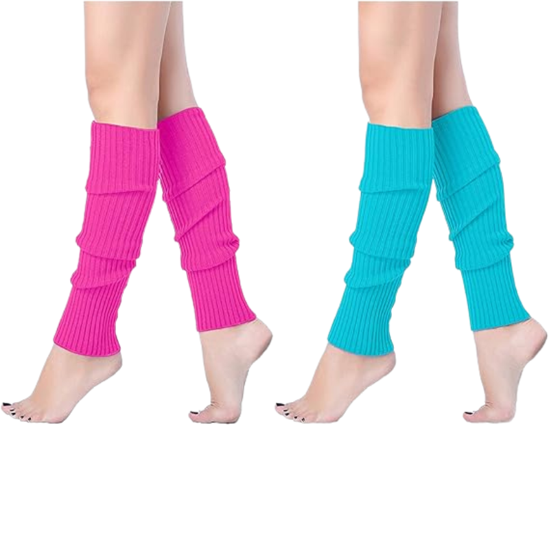 Pack Of 2 Women Juniors Ribbed Leg Warmers