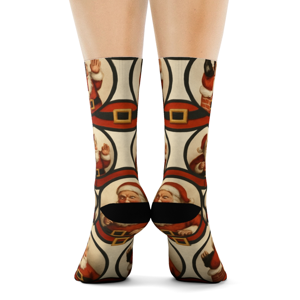 Santa Chimney Radial Suffix trendy patterned crew socks
