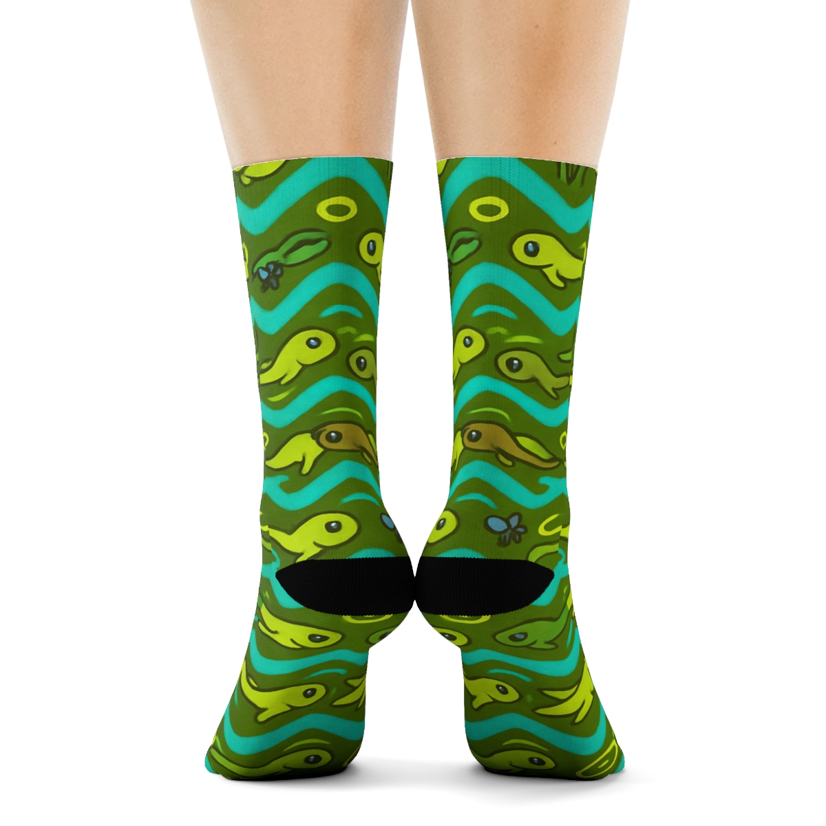Tadpole Chevron March unique graphic crew socks