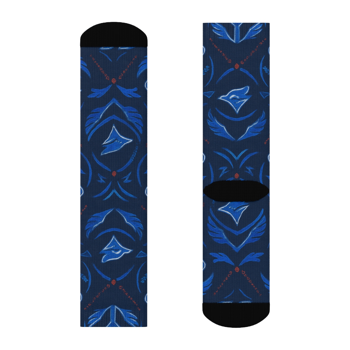 Stadium Light Lattice Blue Jays Pattern custom crew socks