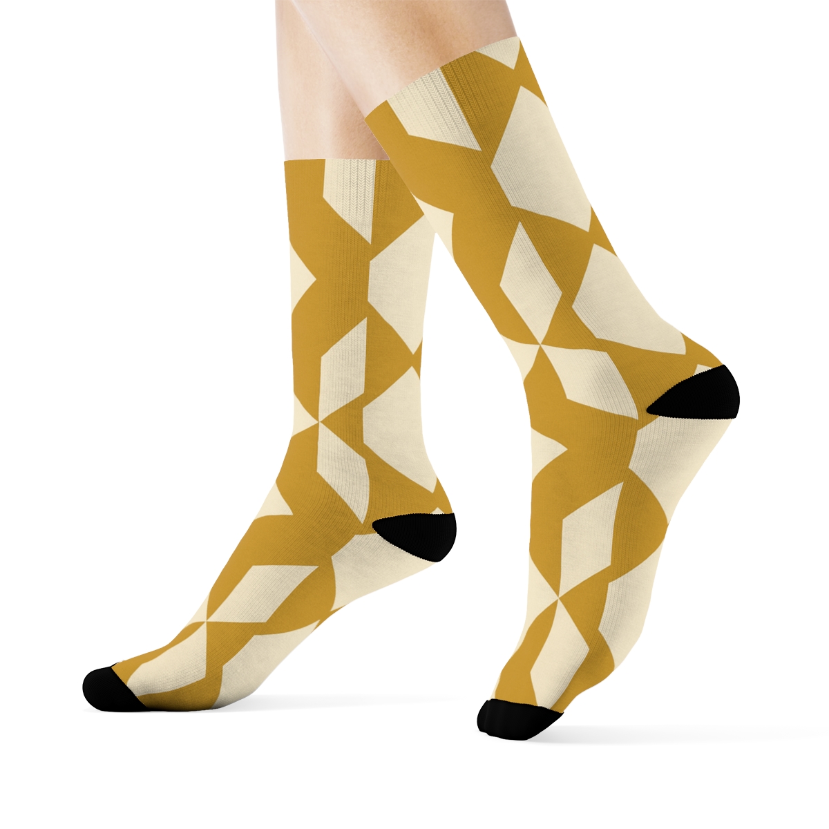 Light Prism Tessellate trendy patterned crew socks