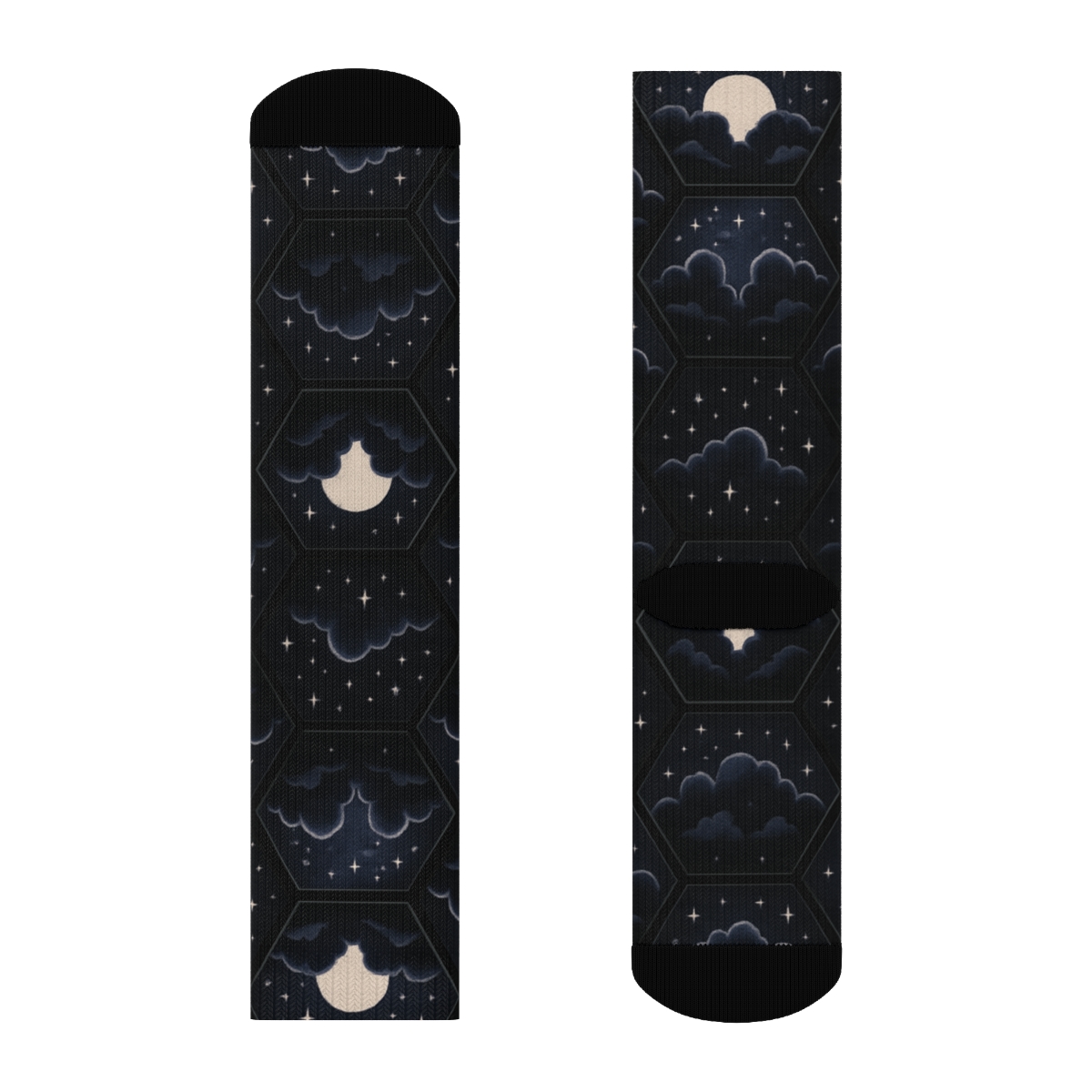 Twilight Starry Cloud Mosaic personalized crew socks