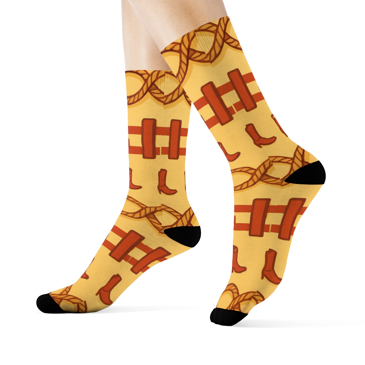Rancher Lasso And Fence Post Bands stylish athletic crew socks