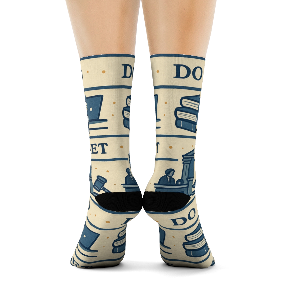 Courtroom Scene With Paralegal Docket Bands premium sports crew socks