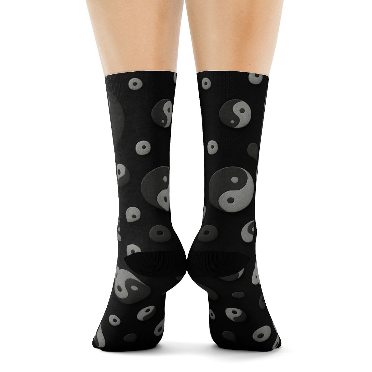Monochrome Duality Scatter personalized crew socks