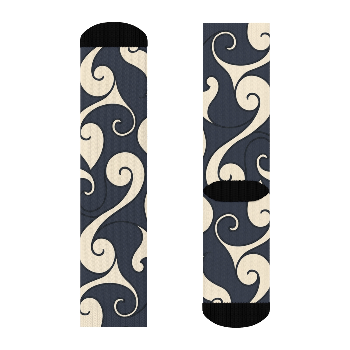 Interlocking Teardrop Tessellation stylish athletic crew socks