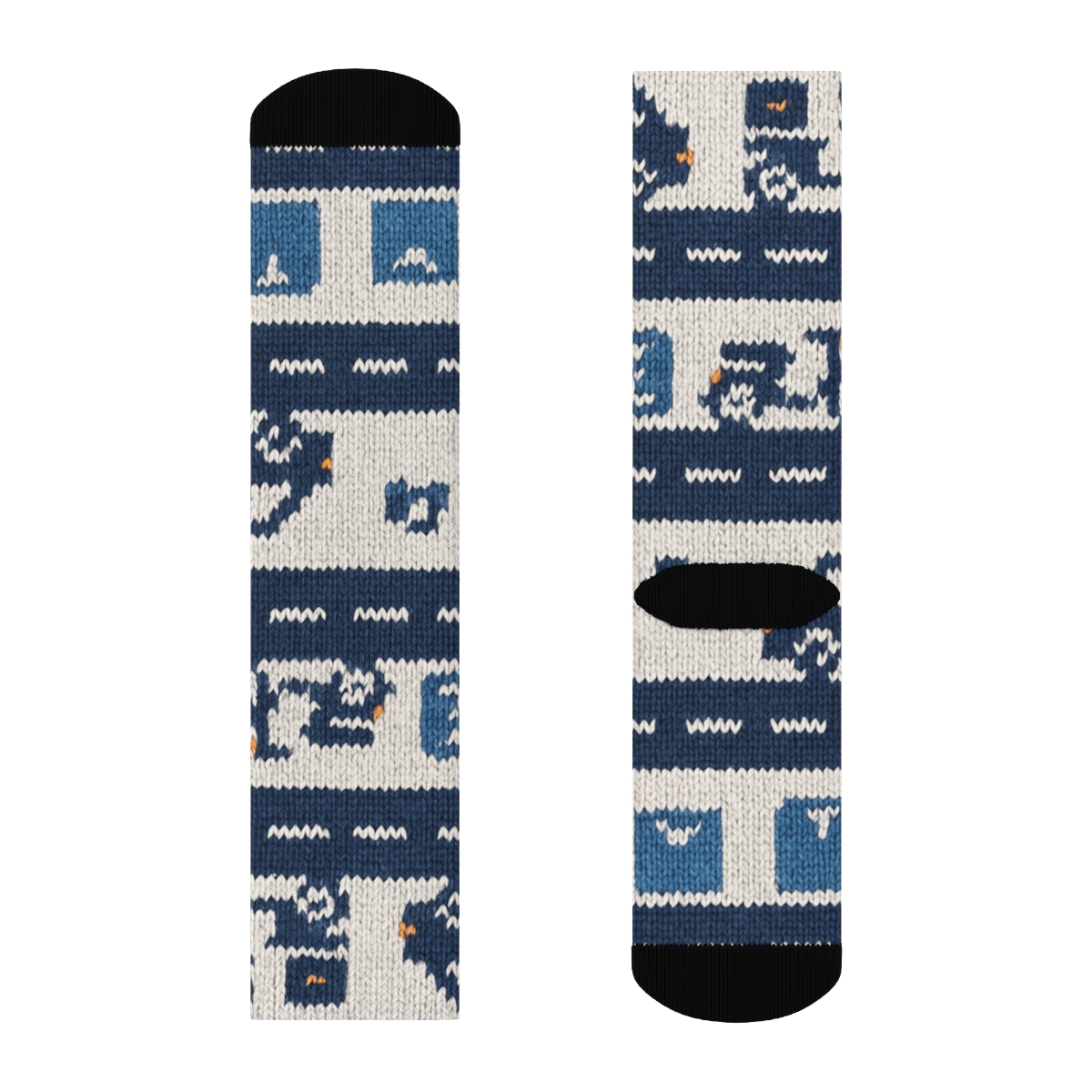 Delivery Driver Knit Illusion Road Marking Bands stylish athletic crew socks