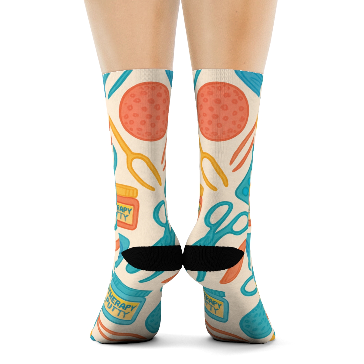 Therapy Tools Parade With Occupational Therapist Icons stylish athletic crew socks