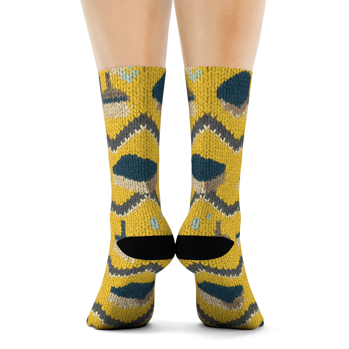 Janitor Knit Illusion Sponge Chevron premium sports crew socksJanitor Knit Illusion Sponge Chevron Crew Socks - Image 4