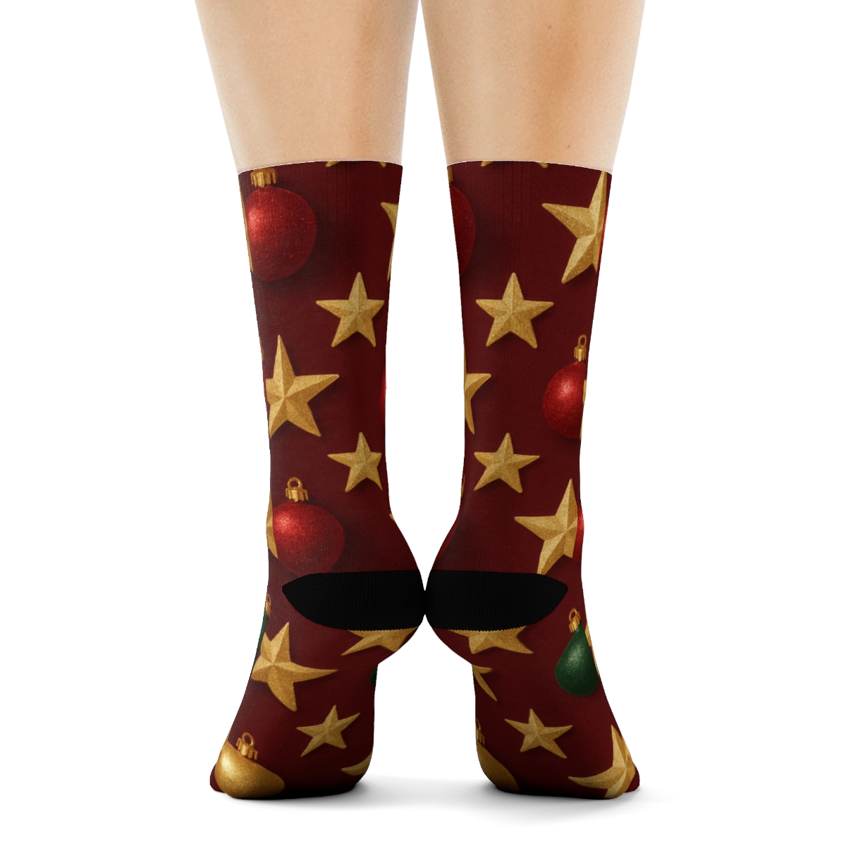 Holiday Star Bauble Constellation personalized crew socks