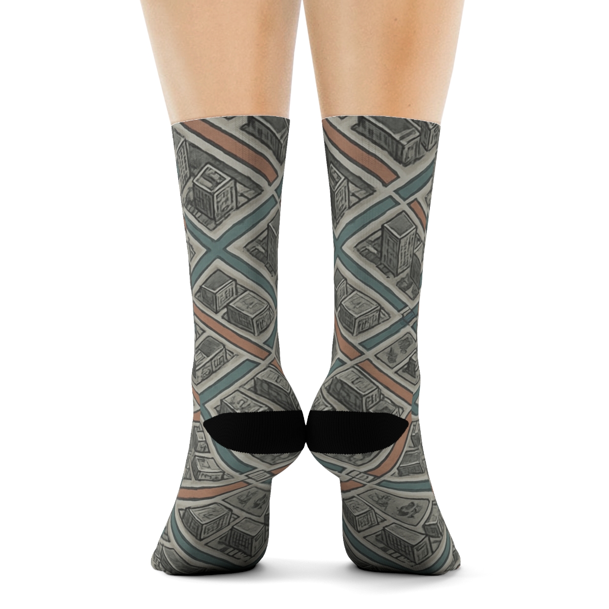 City Block Tessellation Urban Planner Edition soft everyday crew socks