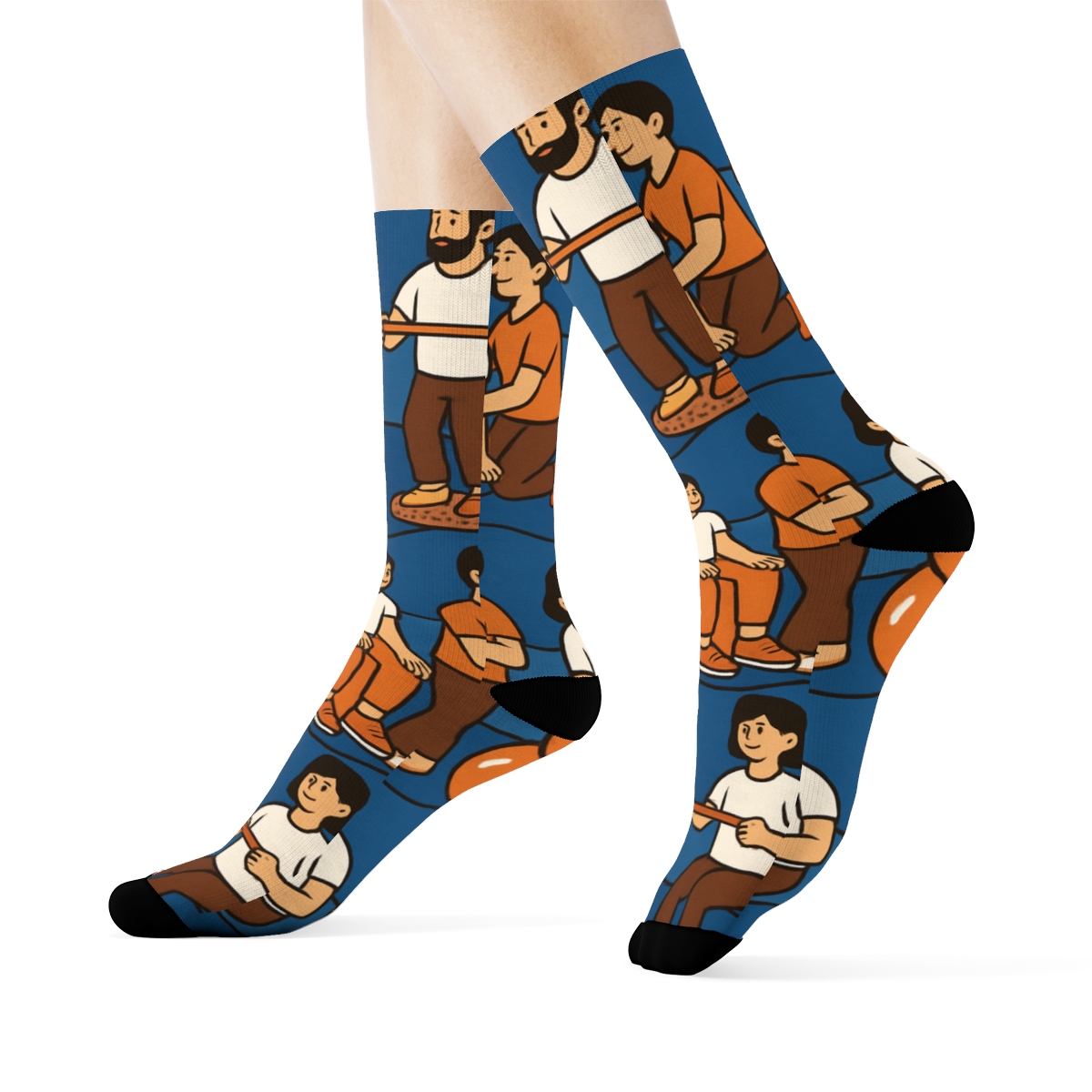Physical Therapist Tool Parade Scatter custom crew socks