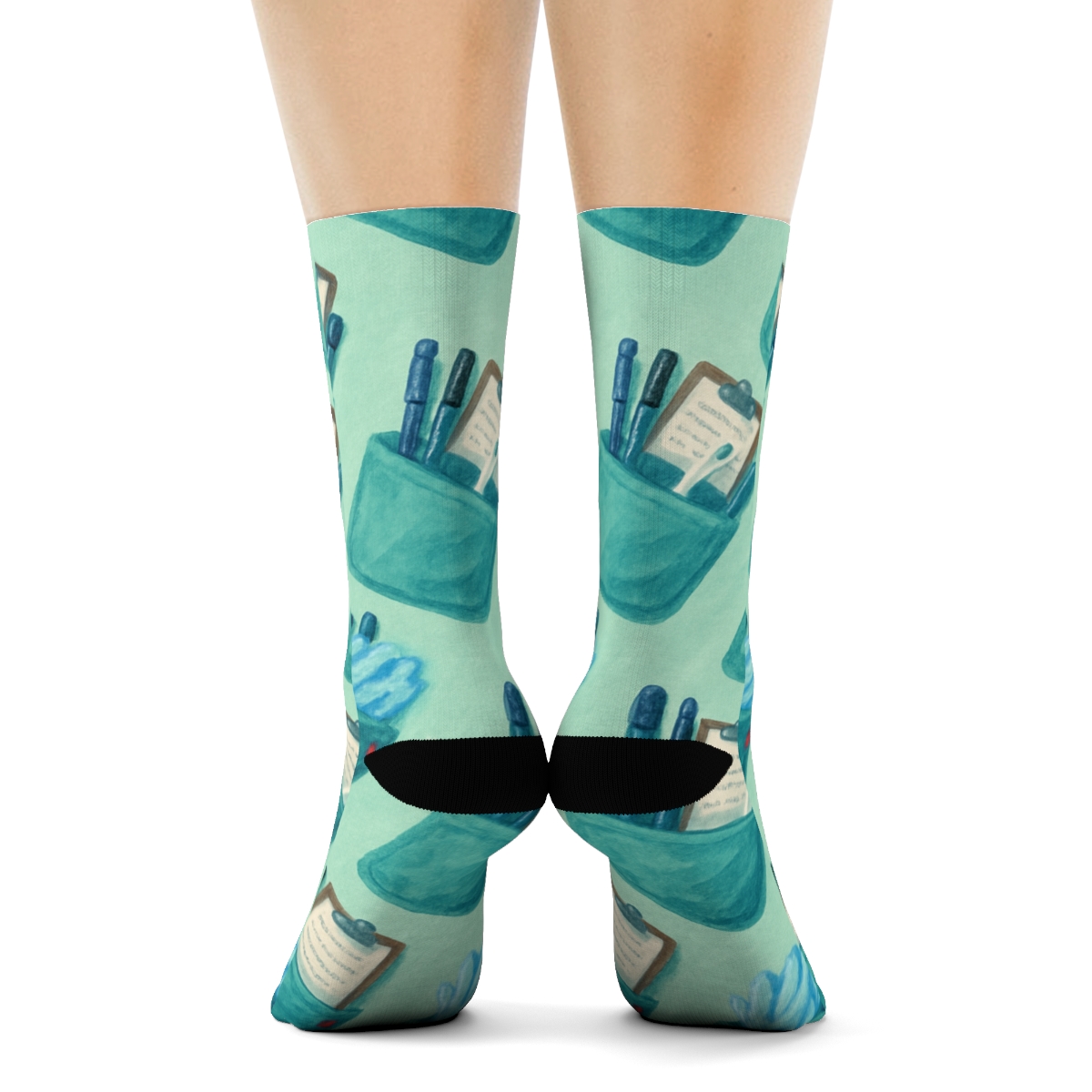 Scrub Pocket Parade With Nurse Tools comfortable cotton crew socks