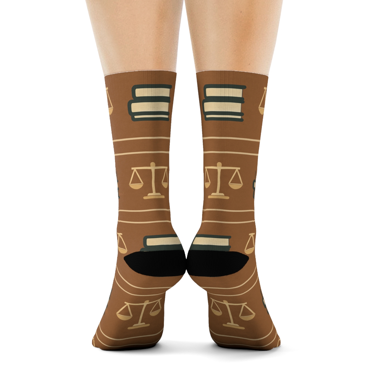 Courtroom Bands Pattern For Lawyer personalized crew socks